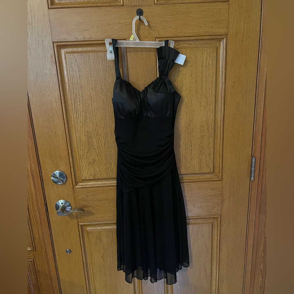 Black midi dress